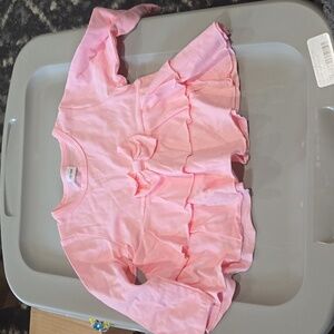 Pink ruffle shirt